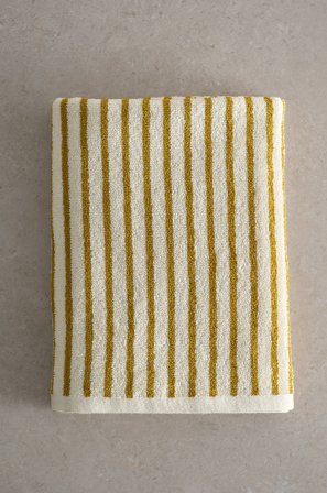 Jotex - Badehåndkle 70x140 Cm Naturhvit/olive - DIXIE - Kjøp Badelaken hos Jotex