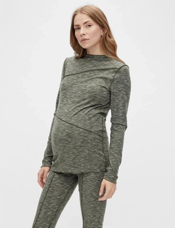 Mamalicious Mlreeve L/S Jrs Top - Grey - L