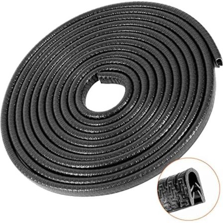 Tetningslist - Kollisjonsbeskyttelseslist - Gummi - 5M - Dørbeskyttelseslist - Svart - Brettbar