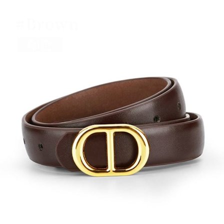 Läder midjeband Legering Butterfly Spänne Bälte KAFFE