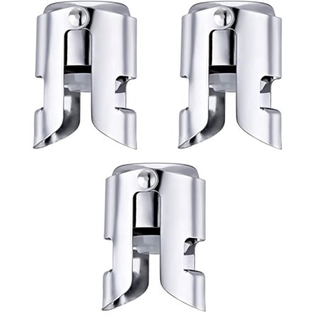 Champagnestopper, null lekkasje, solid rustfritt stål, musserende vinholder med lengre tetningspropp