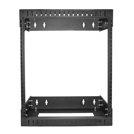 StarTech 12U 19" Wall Mount Network Rack, Adjustable Depth 12-20" 2 Post Open Frame Server Room Rack for AV/Data/ IT Communication/Computer