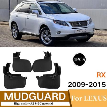 4x Stænklapper til Lexus Rx Rx270 Rx300 Rx350 Rx450h 2009-2015 Stænklapper Stænkskærme Forreste Bagerste Stænklapper 2014 2013 2012