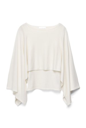 NA-KD Gestricktes Cape Top - Stricktops - Offwhite - M