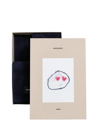 MAGNIBERG 3-Piece Towel Set - Navy - ONE SIZE