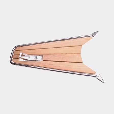 Boegspriet voor zeilboot met ankerroller 1852-Marine, teak & zuurvast roestvrij staal, 120 x 52 cm