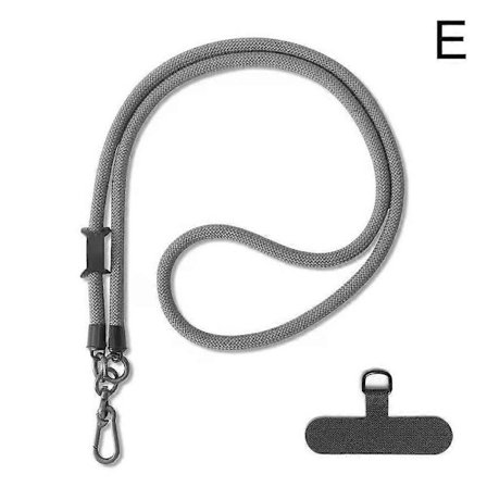 Tykt tau mobiltelefon lanyard Anti Drop sikkerhetsstropp Justerbar nakke skulderstropp med krok for telefonveske Ladehull Nylonmateriale(h})