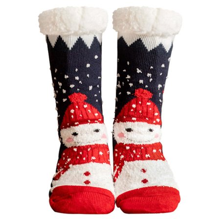 1 pari naisten mukavat joulusukat - Talviset lämpimät liukuestesukat - Mukavat joulusukat - Yösukat - Hengittävät kotisukat