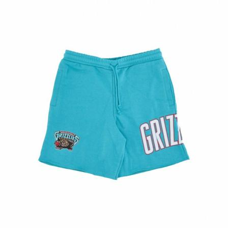 Mitchell & Ness, nba game day french terry short hardwood Blauw, Heren, Maat:M