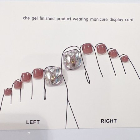 Falske tånegle fransk 8 8