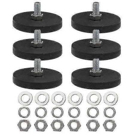 6 st Magnetisk Bilfäste Runda Magneter Registreringsskylt Magnet Gummibelagda Monteringsmagneter Gummibelagd Magnet 2024THO