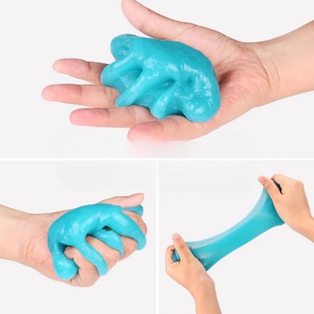 2 delerBil Rengjøring Gel Gjenbrukbar Tastatur Renser Gel Bil Air Vent Støv Fjerning Gel Slime