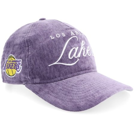 New Era - NBA Violett adjustable Cap - "Los Angeles Lakers Team Script 19TWENTY Golfer Velvet Purple A-frame " @ Hatstore