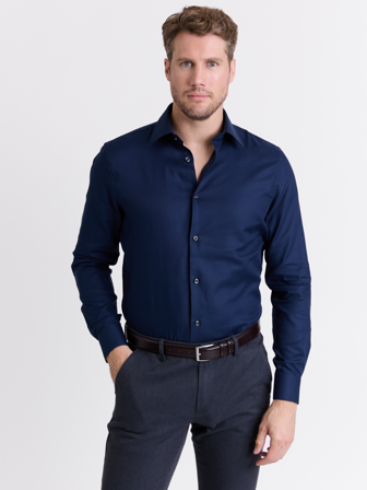 MATCH - Vico skjorte - Mario Conti - Str. S - Herre - Skjorter - Blå - 100% bomull