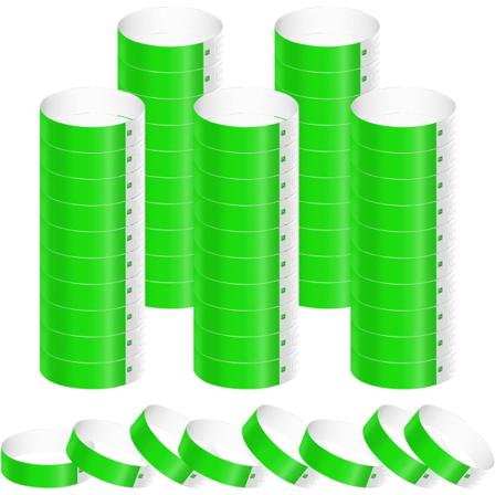 600 st Papparmband för Evenemang, Vattentäta Neon Armband Partyband green