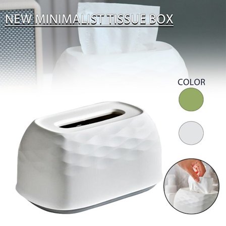 Spring Lift Tissue Box Hållare Fyrkantig Sängbord Tissue Organizer