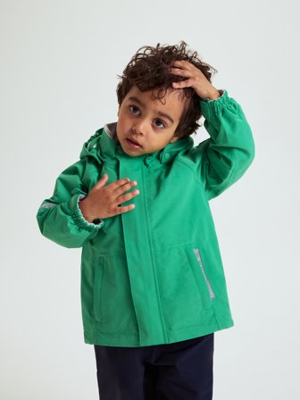 Polarn O. Pyret - Waterproof jacket Stormy - 134 - Childrenswear - green