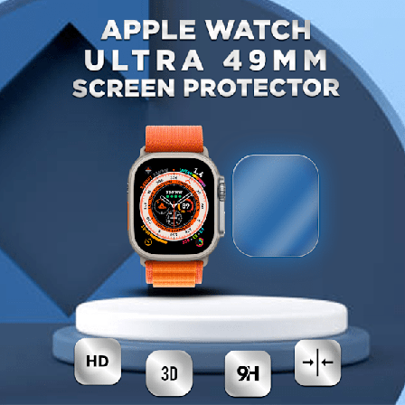 1-Pack APPLE WATCH ULTRA 49MM Skærmbeskyttelse - Hærdet Glas 9H - Super kvalitet 3D