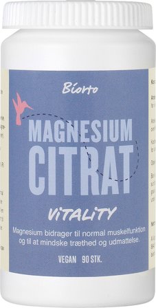 Biorto Biorto Magnesium Citrat Vitality 90 kaps, Helse & Madvarer, Mineraler, Magnesium