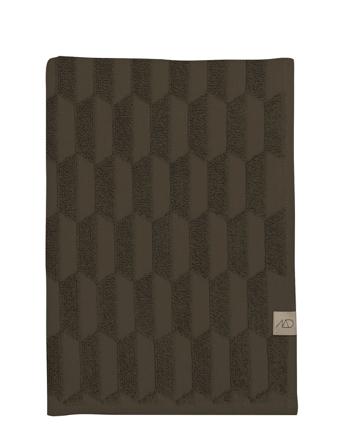 Geo Guest Towel Home Textiles Bathroom Textiles Towels & Bath Towels Brun Mette Ditmer