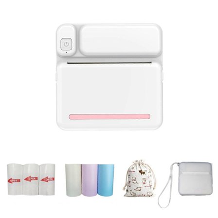 Termiska Bärbara Bluetooth-skrivare 57mm Mini Trådlösa POS Termiska Bildfoto-skrivare för Android IOS Mobiltelefon FLYE1984 (FMY)