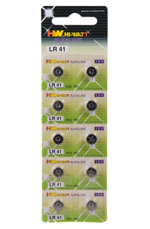 Hi-Watt LR41 10er-Pack Batterien