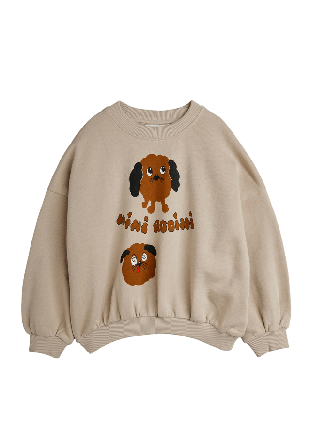 Mini Rodini Doggies sp sweatshirt Hoodies & sweatshirts Unisex Grå 128/134