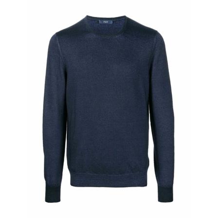 Fay - Stickade Tröjor - Blå - Herr - Storlek: 4xl, Herr, Storlek: 4XL