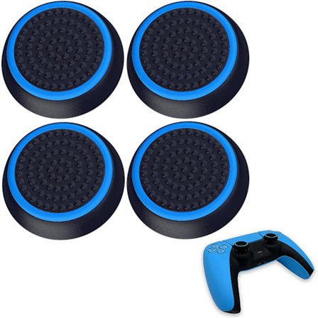 4 st (blå) - Tumgrepps-hjälpmedel för sikte, även för Xbox One Series, Nintendo Switch Pro, Playstation 5 PS4 PS5-kontrollertillbehör, joystick-skydd