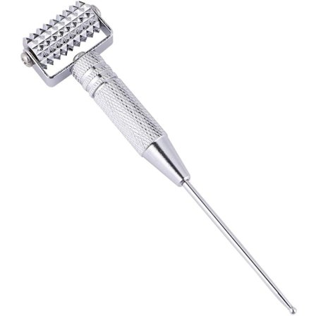 Hopeinen yksivärinen kasvohieronta rulla, monitoiminen akupunktio