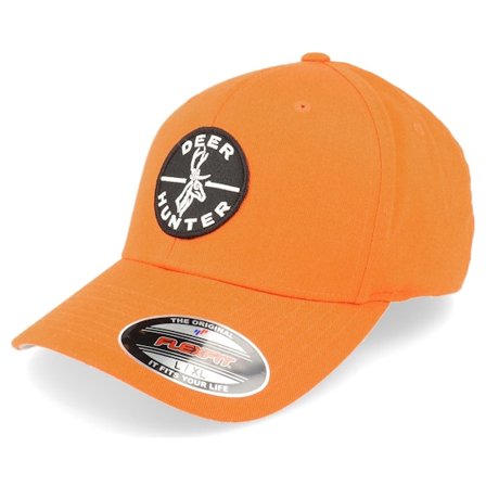Hunter - Naranja flexfit Gorra - Deer Hunter Logo Patch Orange Flexfit @ Hatstore