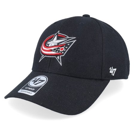 47 Brand - NHL Svart adjustable Caps - Columbus Blue Jackets Mvp Black Adjustable @ Hatstore