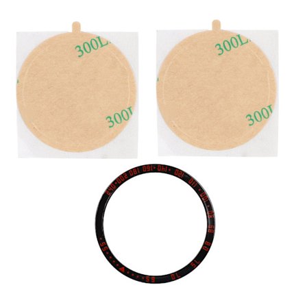 Metallskyddsring Dekorativ ram för Samsung S3 Galaxy Watch 46mm (Svart röd)