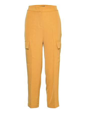 Sllevy Cropped Pants Trousers Cargo Pants Gul Soaked In Luxury
