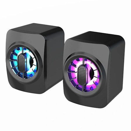 A1 Datamaskinhøyttalere Multimedia Datamaskin Skrivebord USB Strømforsyning 3,5 mm Kablet Subwoofer RGB Blendende