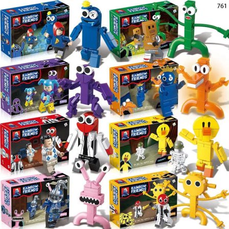 8 st 2023 Roblox Rainbow Friends Dörrar Byggklossar Figurer Montera Modell Barn Julklapp(YX)