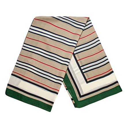 Randig scarf - Grön, Nr. 30