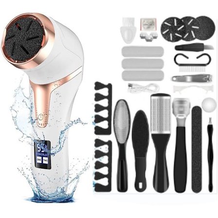 Sähköinen kovettumanpoistaja jaloille (ihon kuorintaimurilla), kvartsi, ladattavat jalkojenhoitovälineet, jalkaviila, ammattimainen jalkojenhoitosetti