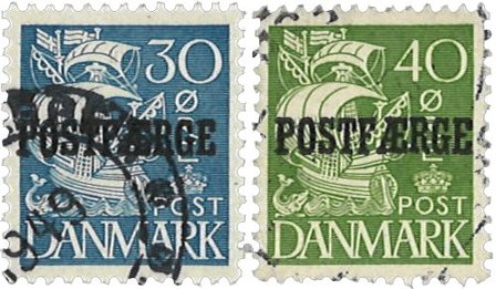 Danmark 1940 - Postfærgemærke AFA 24-25 - Stemplet