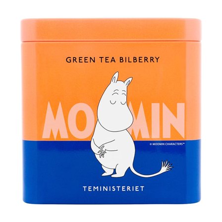 Teministeriet Moomin Tea Tin 100 g Green Tea Bilberry, Helse & Madvarer, Te, Øvrig Te