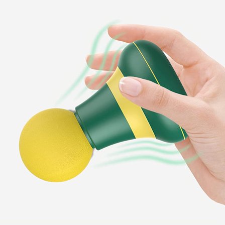 Kraftful håndholdt massager (grøn) stav med 6 magiske vibrationer