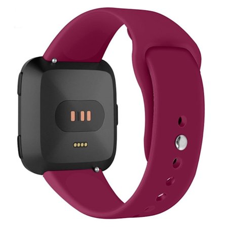 Fitbit Versa Lite silikoninen kellonauha - Koko: L / Viininpunainen