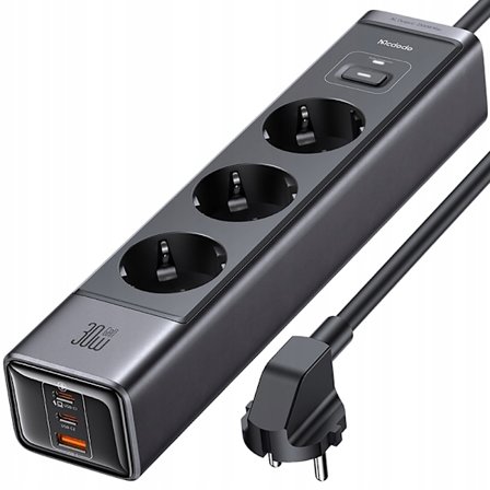 MCDODO GRENUTTAG LADDARE GAN TYP C 6X USB-C USB AC 1,5M