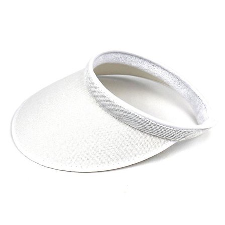 Sommeråndbar stråsolhatte Topless tom solskygge kasket hat damer justerbar natur strå topless strandtur kasket(hvid)