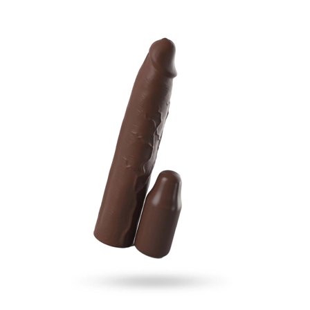 3" Silicone Mega X-tension - BROWN - Fantasy X-tensions