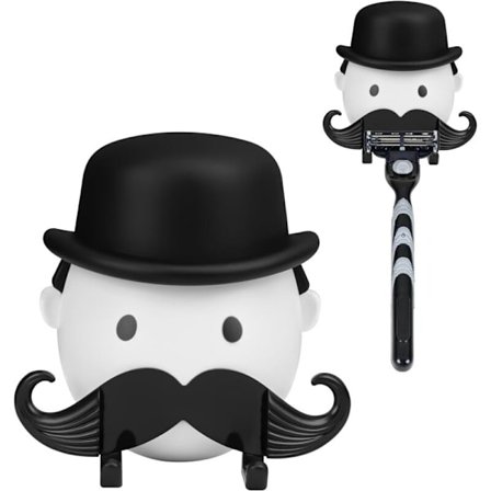 Razor sæde sugekop krog, brusebad barbermaskine krog til badeværelse, kompatibel Venus Platinum, Fusion 5 Proshield & Proglide, Mach 3 Classic (hvid)