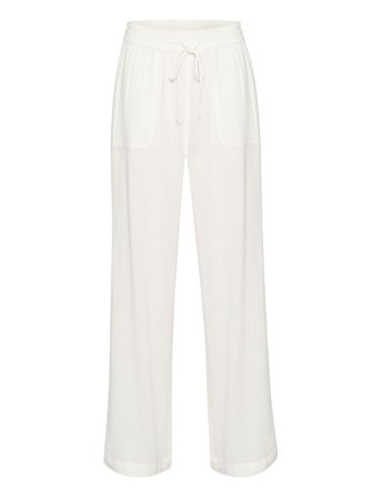 Kamilia Long Wide Pants Hw White Kaffe