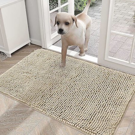 Dørmåtte til hunde til mudrede poter, absorberer fugt og snavs, absorberende skridsikker vaskbar måtte, hurtigtørrende mikrofiber, mudmåtte til hunde,