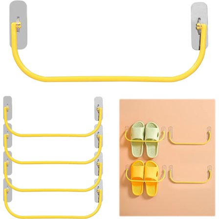 6 stk. Gult skostativ for veggmontering - Hengende skostativ -