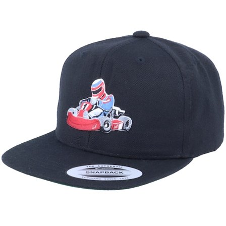 Kiddo Cap - Kids Gokart Racer Black Snapback Snapback Black Cap - @ Hatstore